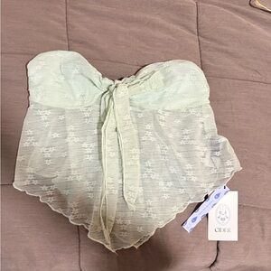 Cider Light Green Lace Bandeau